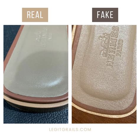 real vs fake hermes oran|hermes oran sandals.